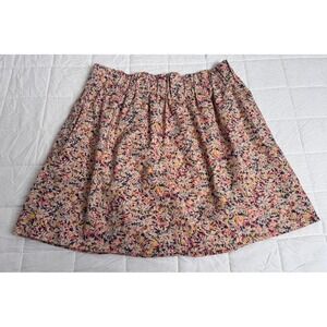 J.Crew Floral Sidewalk 100% Cotton Mini Skirt Pockets Size 2